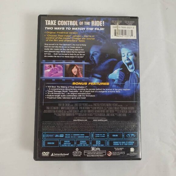 Final Destination 3 DVD 2-Disc Thrill Ride Edition Full Screen Horror Movie - Picture 4 of 4
